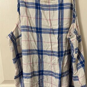 Old Navy Blue and Pink Plaid Tank Top